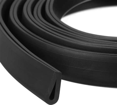 uxcell U Channel Edge Trim, 6.6ft Length Rubber Guard Seal Strip Edge ...
