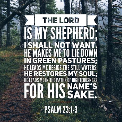 The Lord is my shepherd | Lord is my shepherd, Psalm 23 1, Trust god