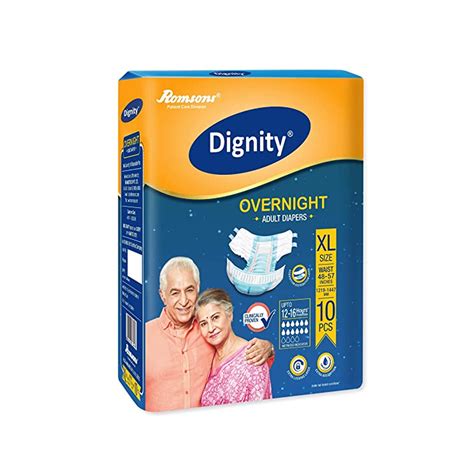 Romsons Dignity Adult Diaper Overnight XL (10Pcs) 48″-57″