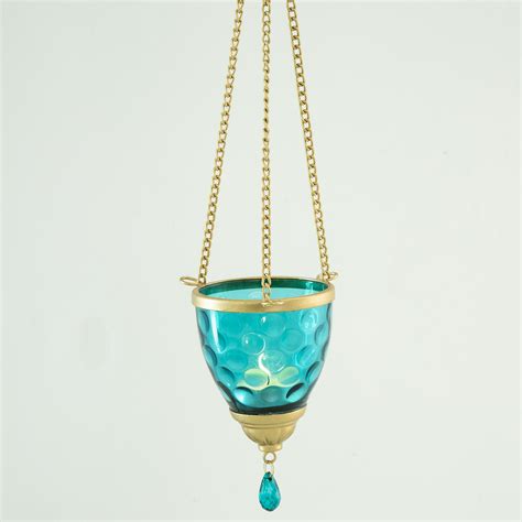 Corsica Single Pc. Lantern - GLASS - Blue | Blue | Glass