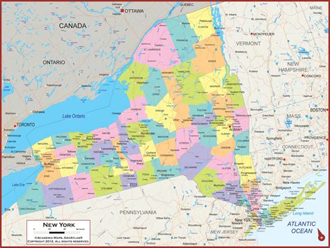 Political Map Of New York