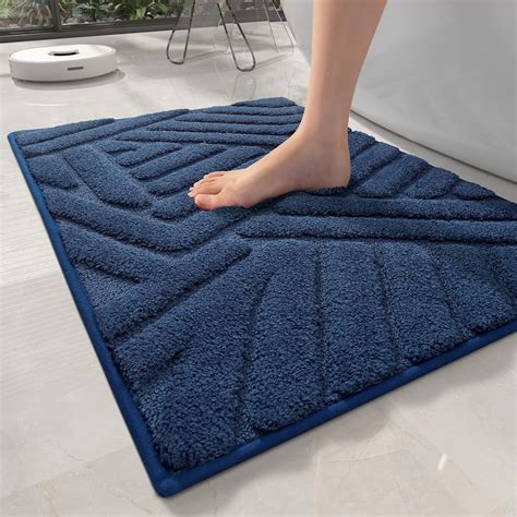 Navy Blue Bathroom Rug Set at Annie Burress blog