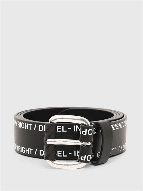 Faux Leather Belt With Copyright Logo | Diesel