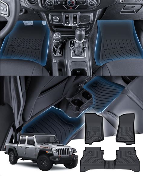 Amazon.com: Grandroad auto Floor Mats Fit for Jeep Gladiator JT 2020 ...