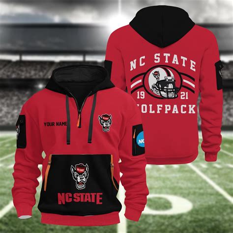 NC State Wolfpack 3D Half Zip Hoodie – Nousty