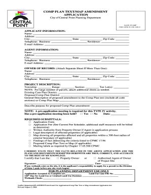Fillable Online COMP PLAN TEXTMAP AMENDMENT Fax Email Print - pdfFiller