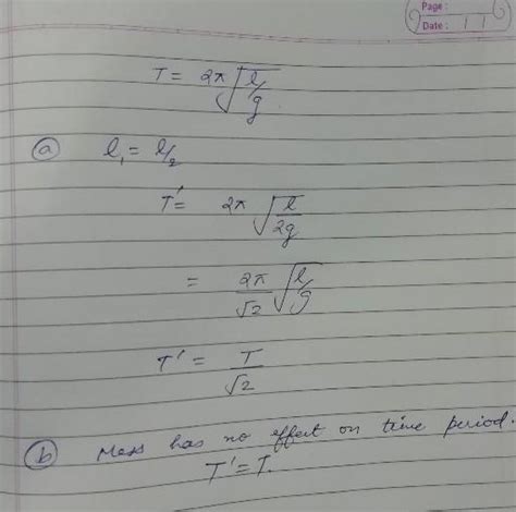 3. A body of mass 'm' is suspended from a vertical spring of length 'L ...