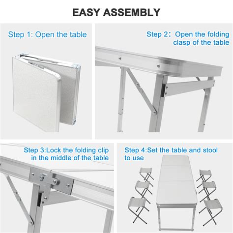 4FT & 6FT HEAVY DUTY FOLDING TABLE PORTABLE CAMPING | Ubuy India