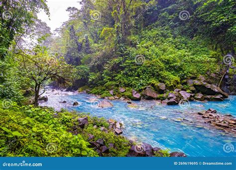 Rio Celeste Waterfall and Pond in Tenorio Volcano National Park ...