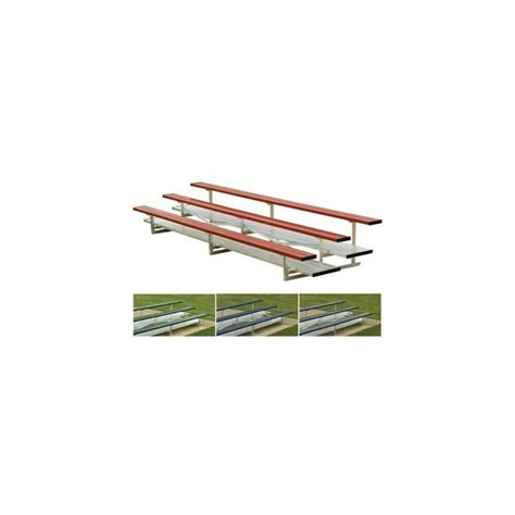 3 Row 21 ft. Powder Coated Bleachers, Navy at Lowes.com
