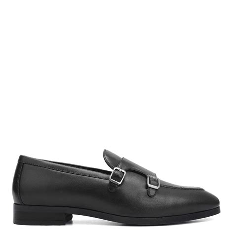 Men Classic Handmade Leather Double Monk Shoes