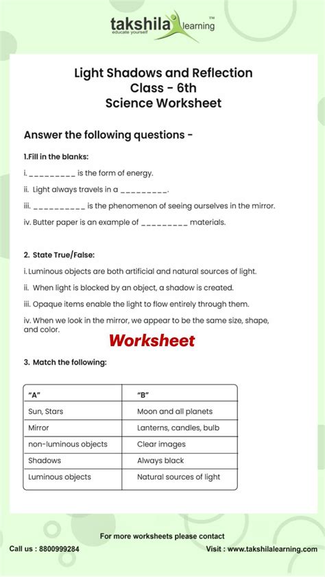 Image result for 6th Class Science Exercise