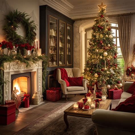 Festive Elegance: Luxurious Christmas Living Room | Christmas living ...
