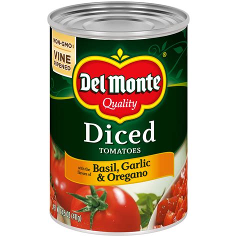 Del Monte Diced Tomatoes With Basil, Garlic & India | Ubuy