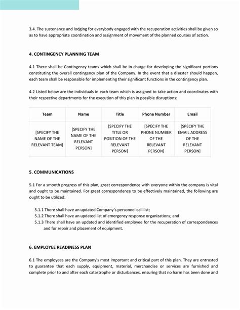 Contingency Plan Template in Pages, Word, Google Docs - Download | Template.net