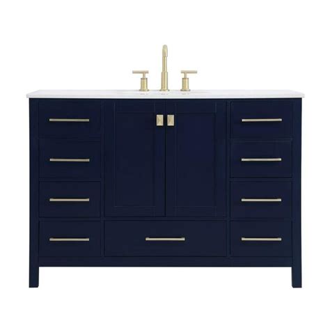 Elegant Decor 48 in. Irene Single Bathroom Vanity Blue at Lowes.com