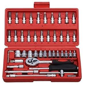 PRITAMA 46 in 1 Pcs Tool Kit & Screwdriver and Socket Set Multi Purpose ...