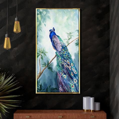 Prosperity and Beauty: Peacock Vastu Canvas Painting for Home and ...