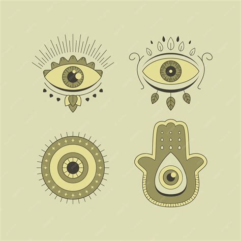 Free Vector | Hand drawn evil eye symbols
