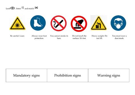 Safety Signs Worksheet 的图像结果