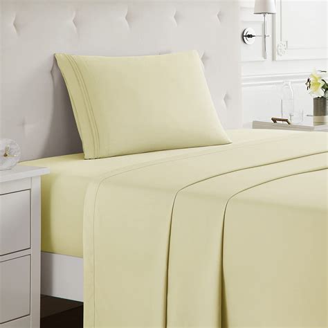 Nestl Twin XL Sheets Set - 3 Piece XL Twin Sheets, Double Brushed Twin ...