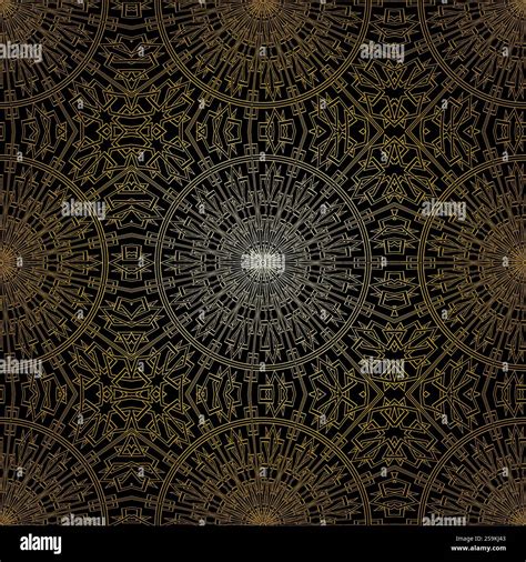 Geometric gold lace seamless pattern. Arabic tile lattice vector ...