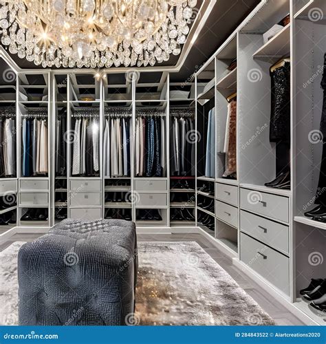 Glamorous Hollywood Walk-in Closet: a Luxurious Walk-in Closet with ...