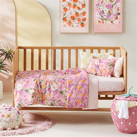Adairs Kids - Spring Garden Multi Cot Quilt Cover Set | Adairs