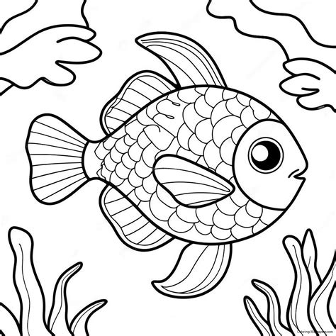 Rainbow Fish Coloring Page (17730-13981)