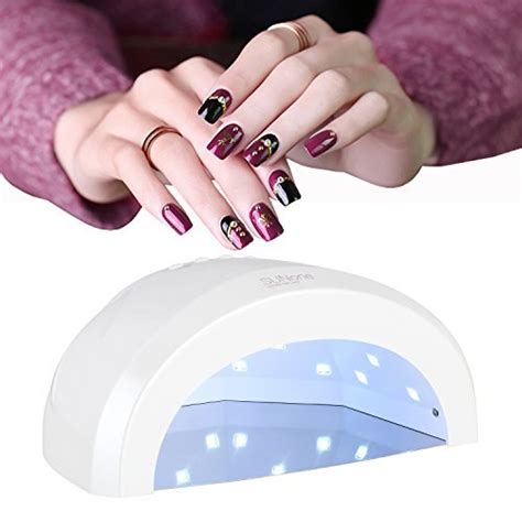 48W - 24W Nail Dryer, LED/UV Gel Polish Nail Curing Lamp, Fingernail ...