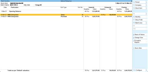 Manage Inventory Batch-wise