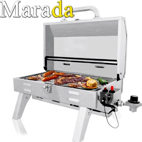 Marada Tabletop Propane Grill, Stainless Steel | Ubuy India