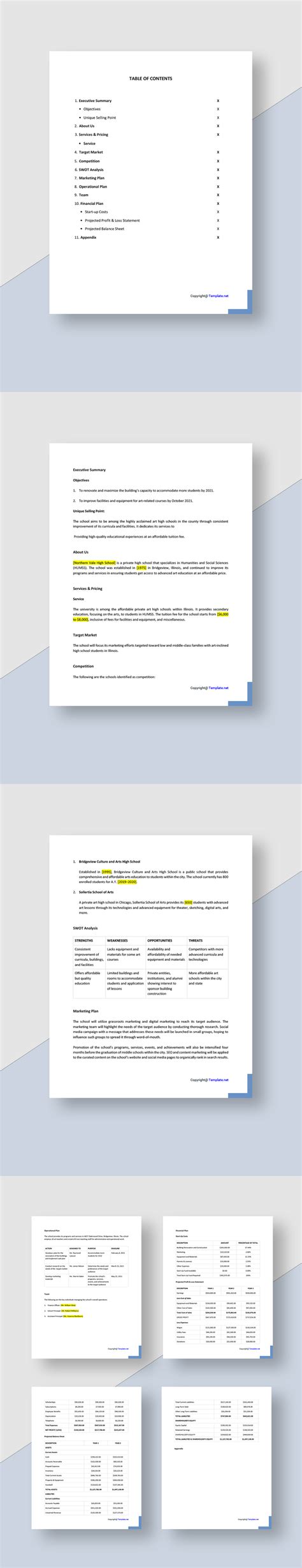 Business Plan Template for Students 的图像结果