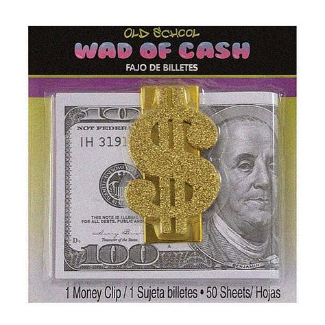 Wad of Cash with Money Clip | 50 Pcs : Amazon.in: Bags, Wallets and Luggage