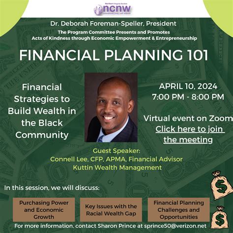 NoVA NCNW Presents: FINANCIAL PLANNING 101 - Northern Virginia Section