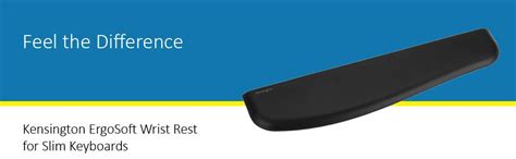Kensington ErgoSoft Wrist Rest for Slim Keyboards, Black (K52800WW ...