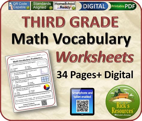 3rd Grade Math Vocabulary Words