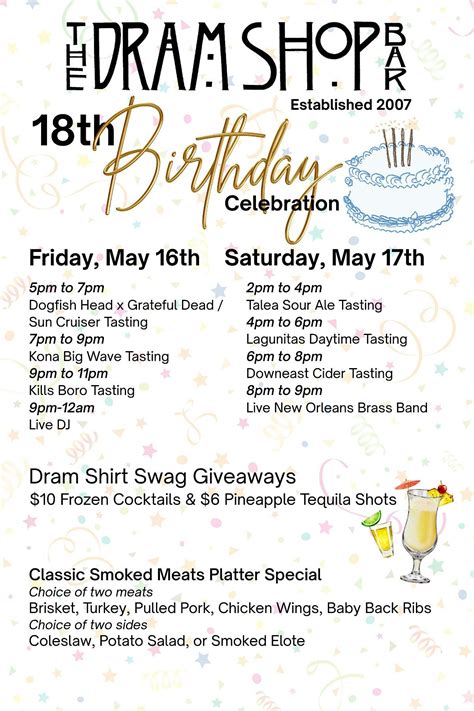 The Dram Shop Bar Turns 18 years Old!!! at The Dram Shop Bar, Brooklyn ...