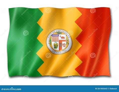 Los Angeles City Flag, California, USA Stock Illustration ...