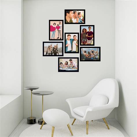 Memory Wall Collage Photo Frame - Set of 7 Photo Frames for 7 Photos of ...