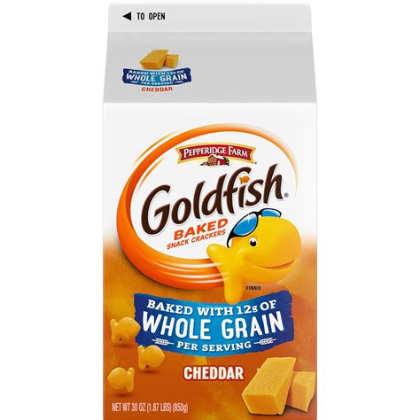 Amazon.com: Pepperidge Farm Goldfish, made with Whole Grain Cheddar, 30 ...