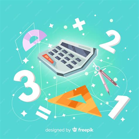 Premium Vector | Cartoon math concept background