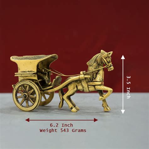 3.5" Brass Horse Cart – Sripuram Store