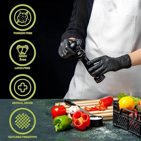 100 Pcs Black Cooking Gloves | Black Gloves for Cooking | Best ...
