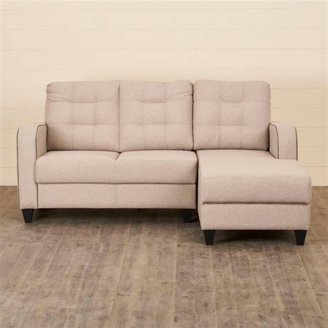 Buy Montoya Fabric 2-Seater Right Corner Sofa with Chaise - Beige from ...