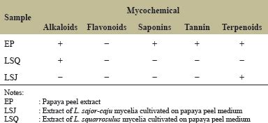 Identification, antimicrobial activity, and mycochemicals of Lentinus ...