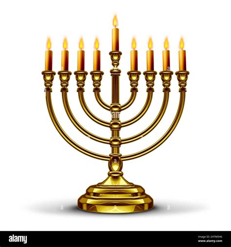 Hanukkah menorah candles isolated on hi-res stock photography and ...