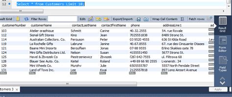 Classic Model SQL Proejc 的图像结果