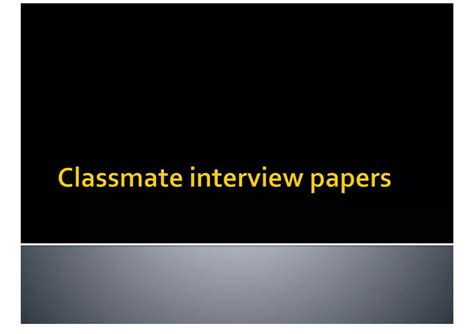 Classmate Interview Examples 的图像结果
