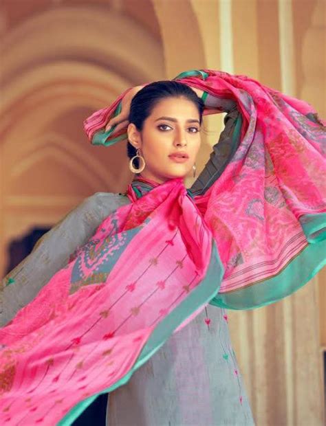 Unstitched Lawn Cotton Pakistani Suits Grey Dress Material – Stilento